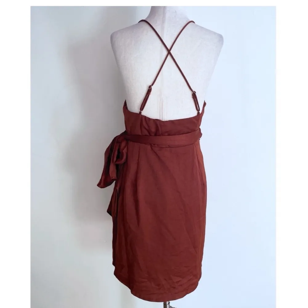 brown wrap dress If The Gown Fits Mini Dress Chocolate medium 6 - Image 12