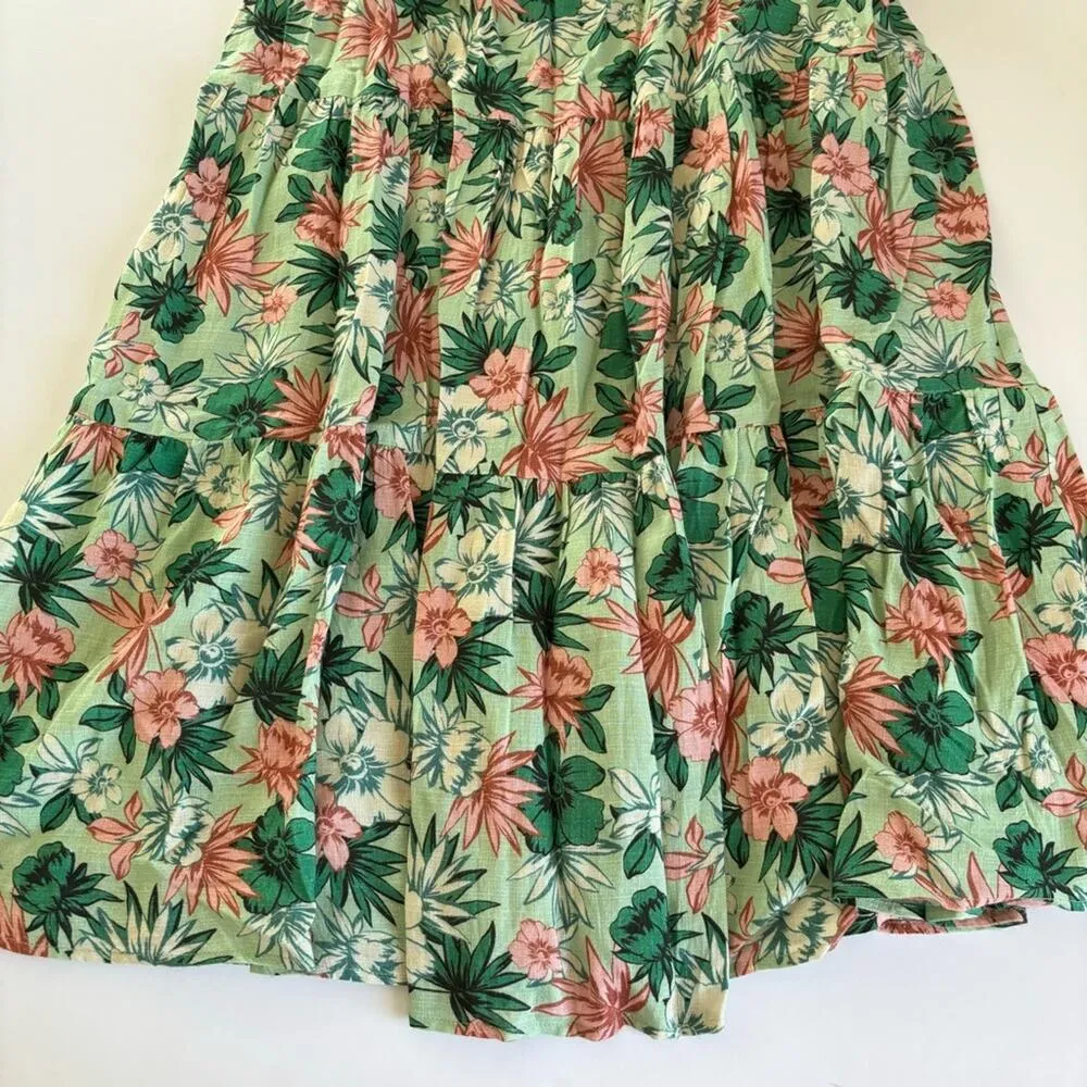 Lost + Wander Island Hopper Mint Floral Tropical Maxi Dress Size Medium - Image 7