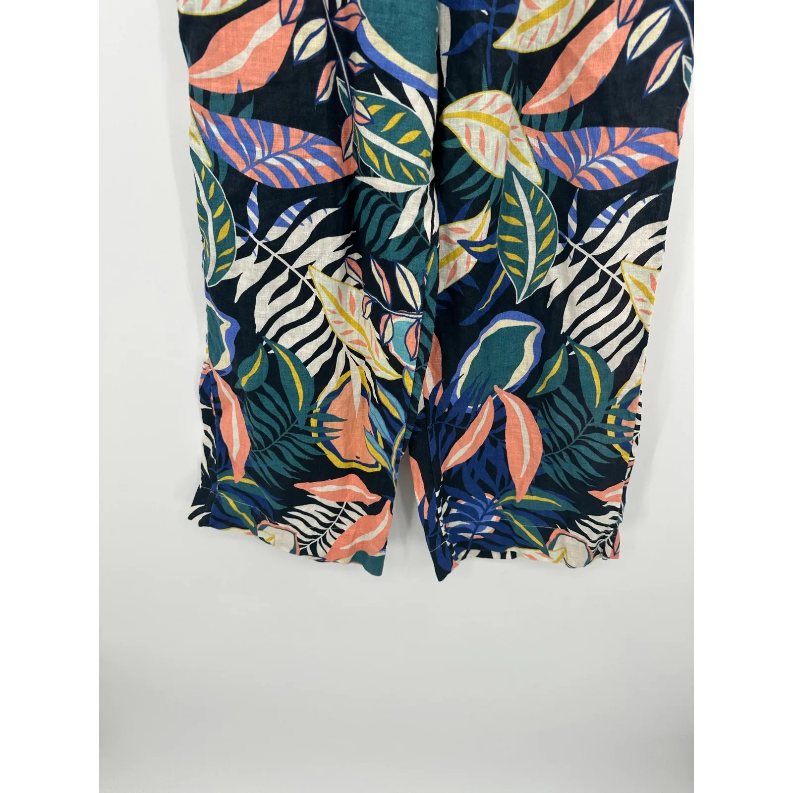 C&C California Womens Tropical Linen Wide Leg Pants Size S Stretch Resort Beach - Image 3