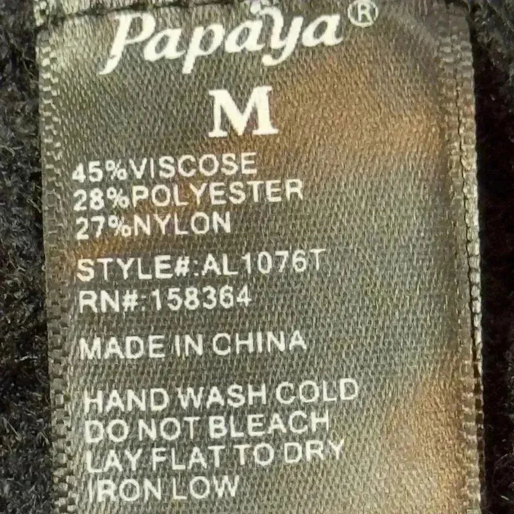 Papaya size medium black cable knit sweater vest - Image 4