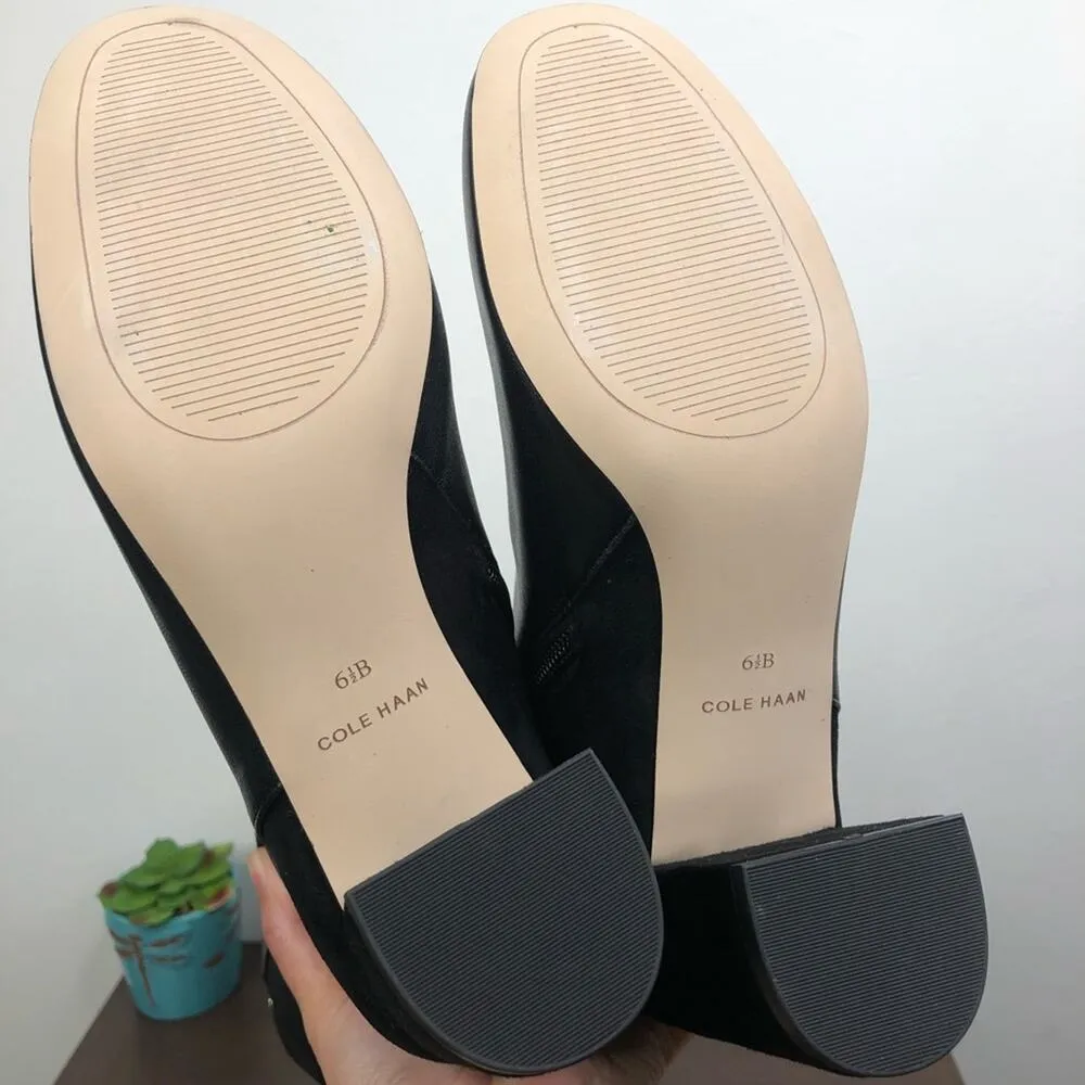 NEW Cole Haan Rianne Knee High Black Leather Suede Boots Women's Size 6.5B - Image 6