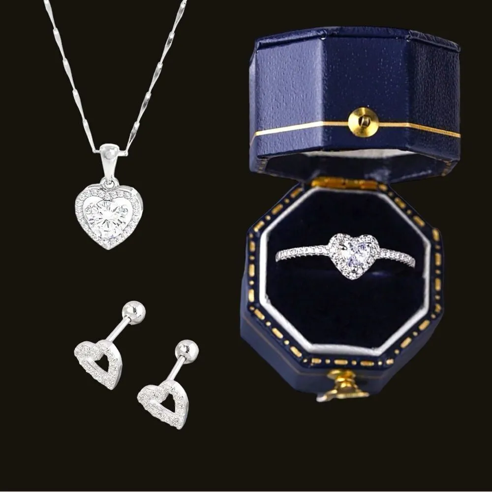 925 Sterling Silver heart shaped ring. Perfect gift idea! Comes with cut… Size 8 - Image 6