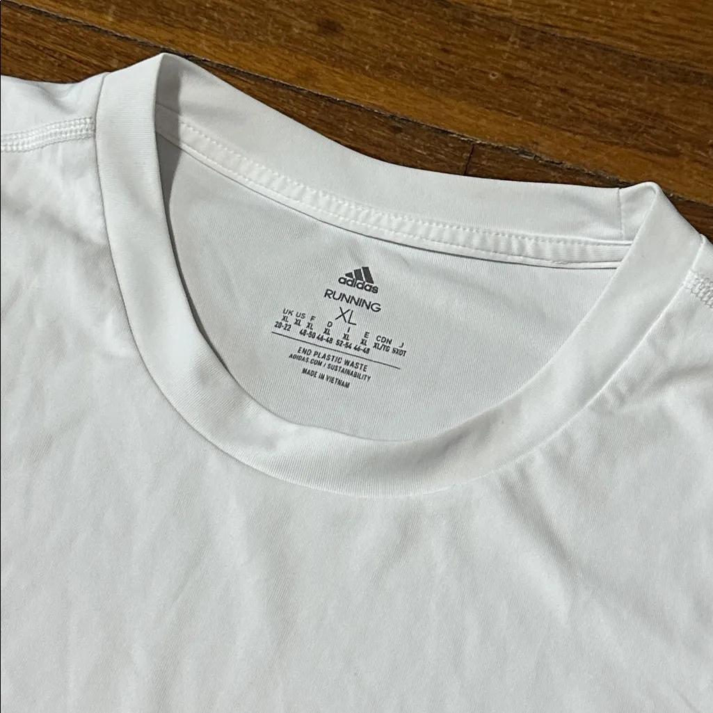 Adidas Women’s Own the Run White Tee, XL - Image 2