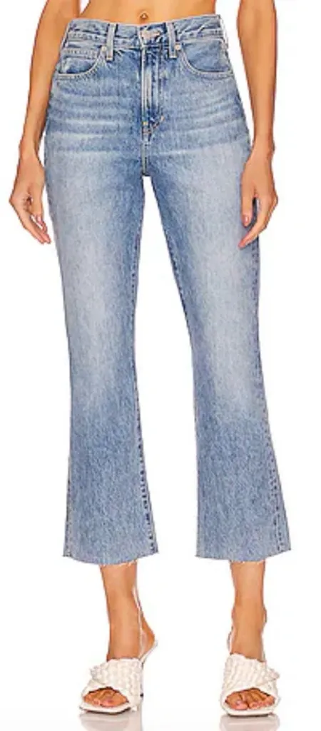 Veronica Beard Carly Kick Flare High Rise Jeans Pebble Stone 27ā - Image 1