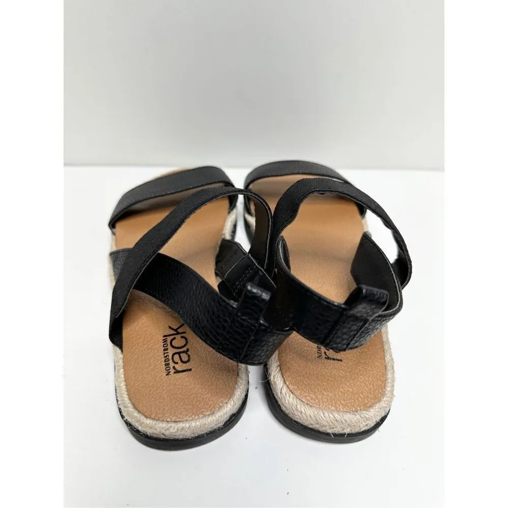Nordstrom Sandals Womens Size 5 Black Open Toe Espadrilles - Image 5