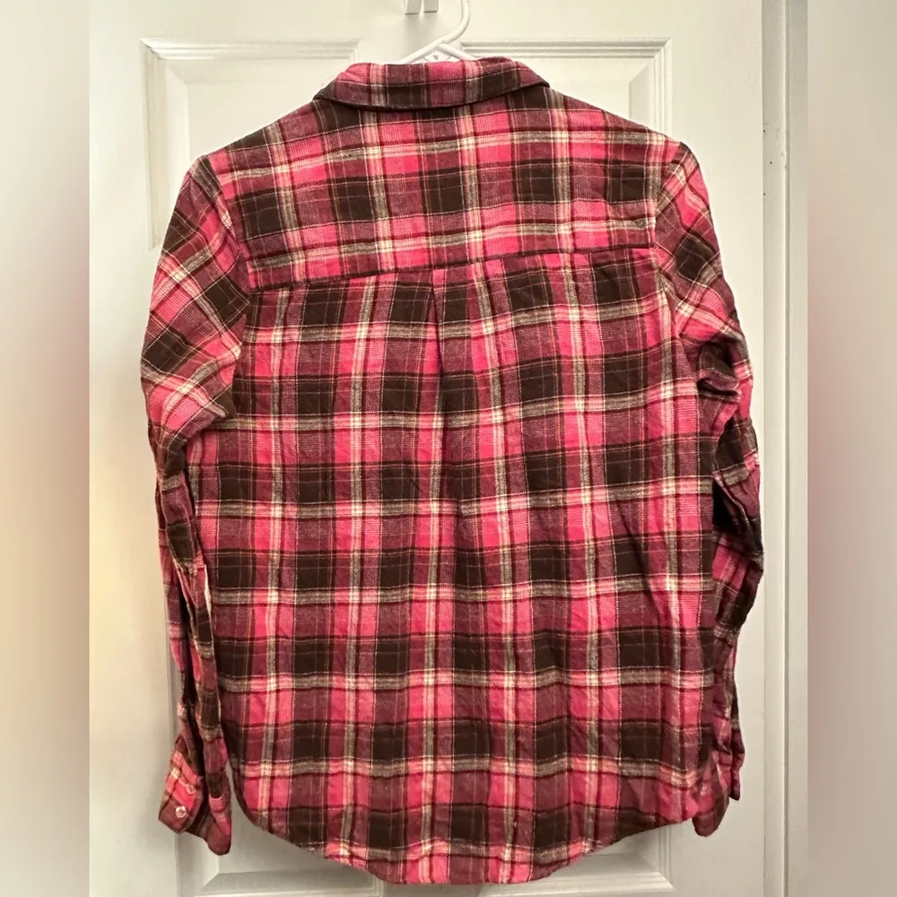 Wrangler  As Real As Womens Plaid Button Down Top (Medium) - Image 3