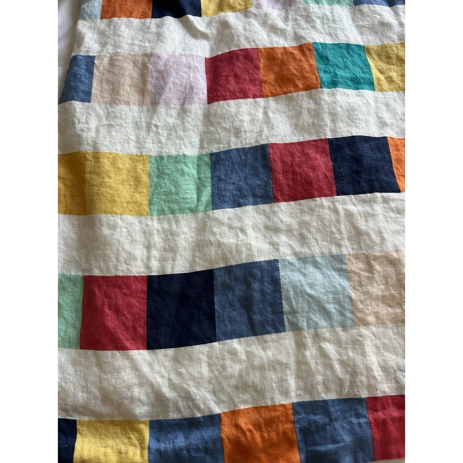 Philosophy 100% Linen Rainbow Block A-Line Sleeveless Dress Pockets Size XL - Image 5