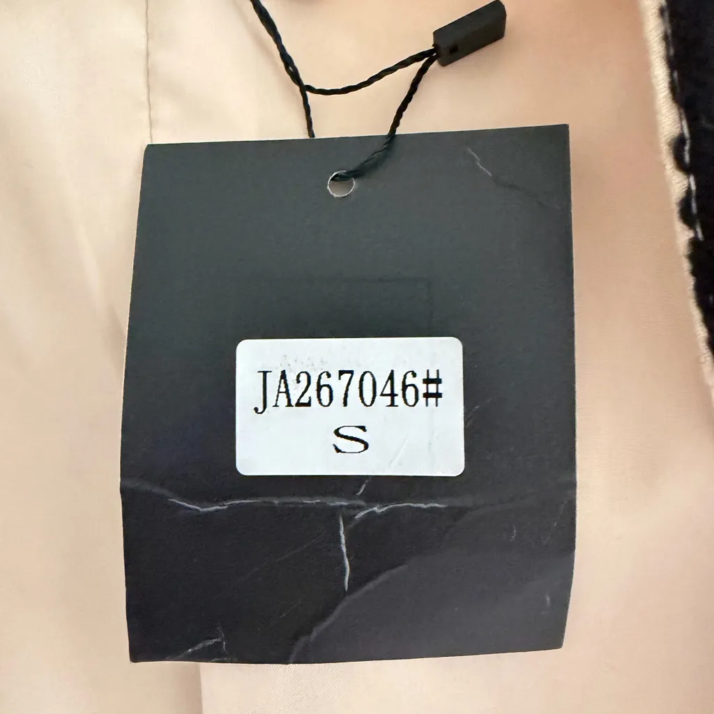 Daniel Collection Tie Front Ecru Black Contrast Embroidery Vest Small NWT - Image 13