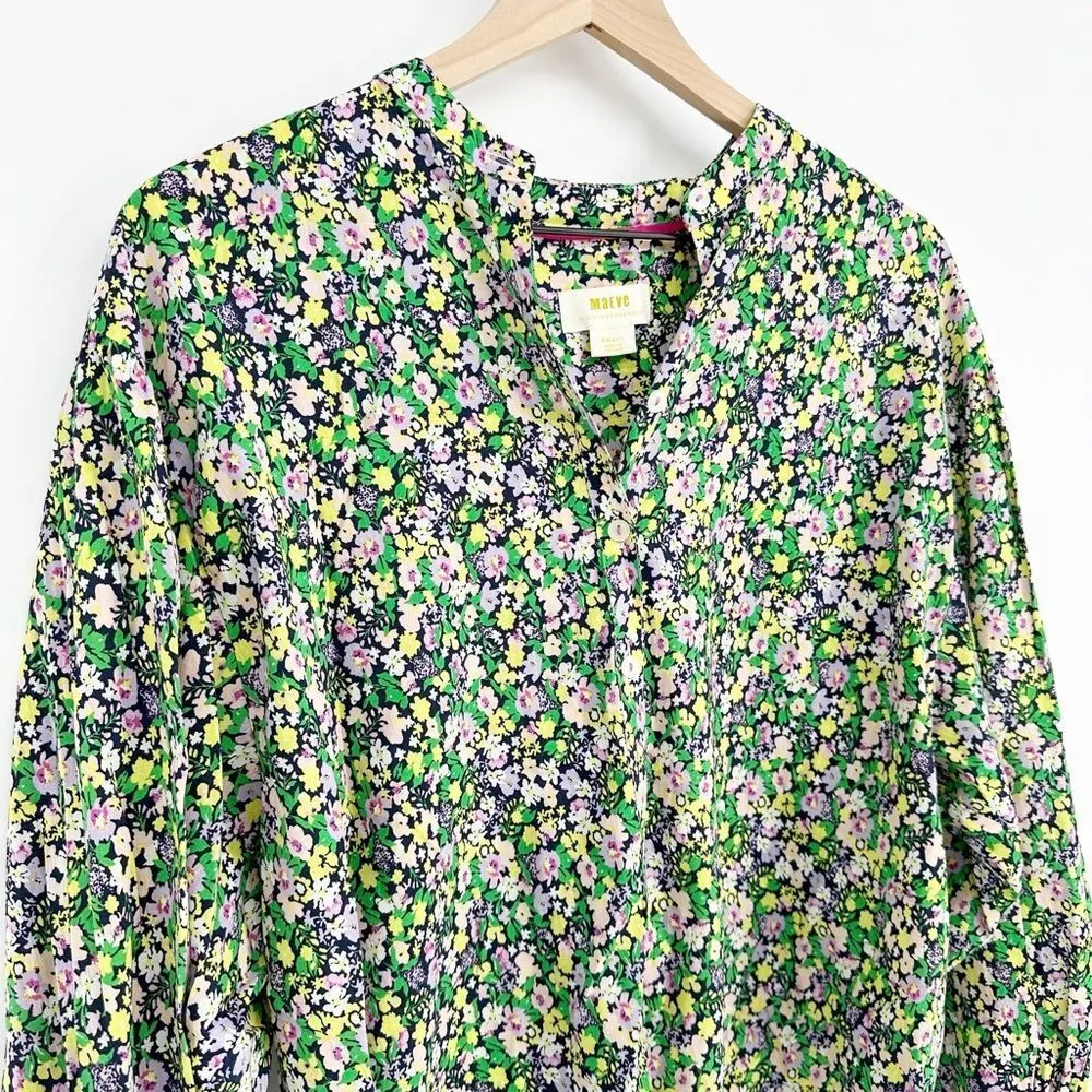 Maeve Anthropologie Ashleigh Puff Sleeved Button Down Blouse Floral Women's S - Image 3