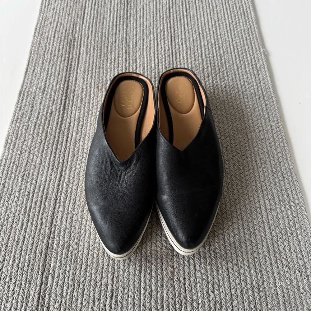 Franco Sarto Kaine Black Leather Pointed Toe Platform Mules Size 7 - Image 15