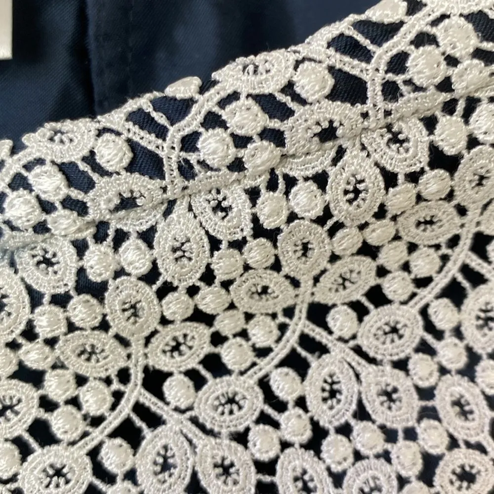 Oscar De La Renta Black & White Crochet Midi Skirt 4 - Image 4