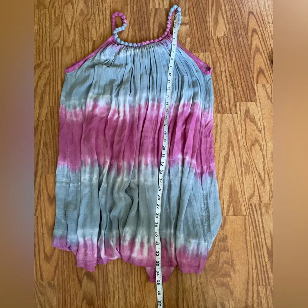 NaPua Collection Honolulu Pink and Blue Tie Dye Dress Cover Up Size M - Image 7