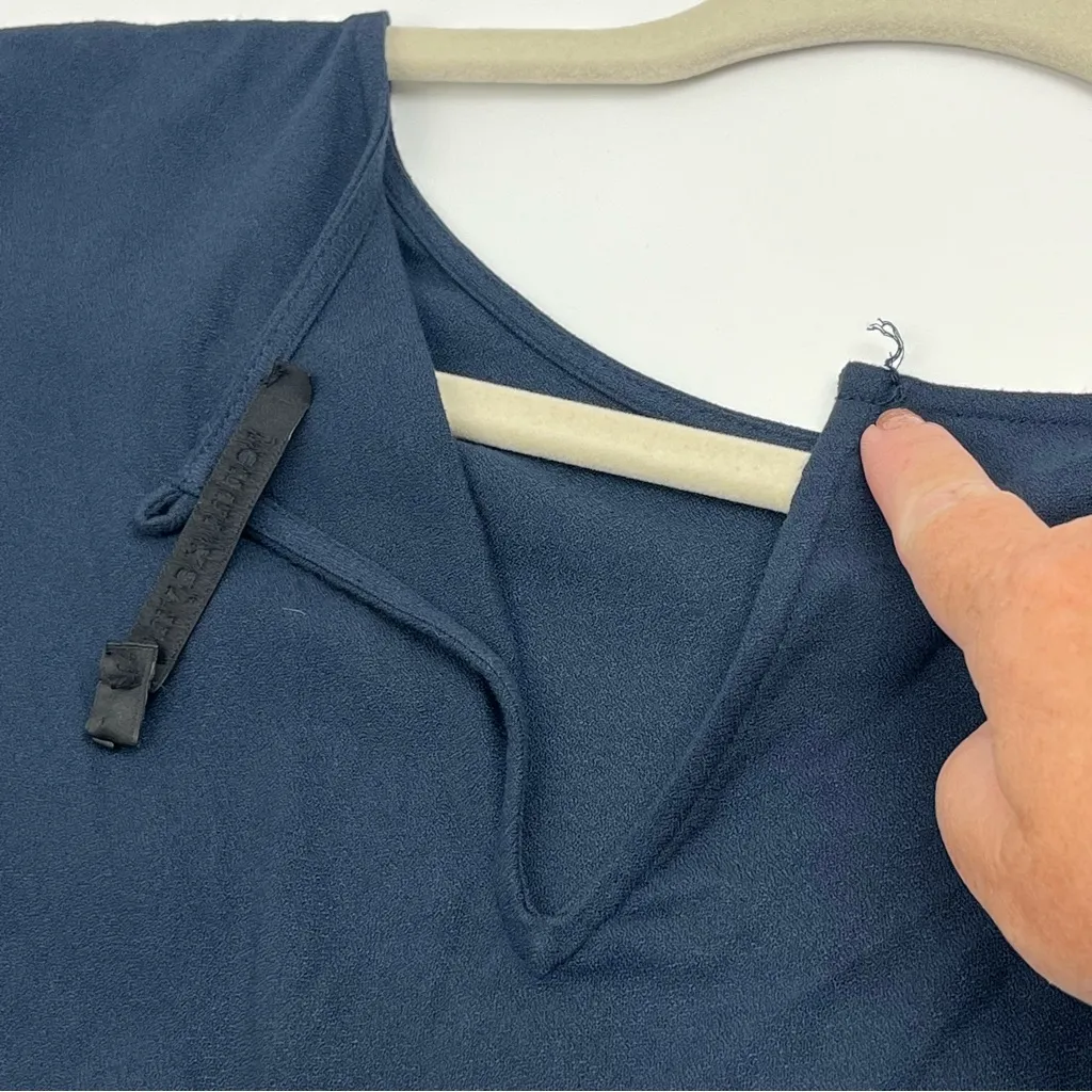 Jenni Kayne Palmer T-Shirt Dress Shirt Dress Navy Blue XXL Short Sleeve‎ *FLAWED - Image 10