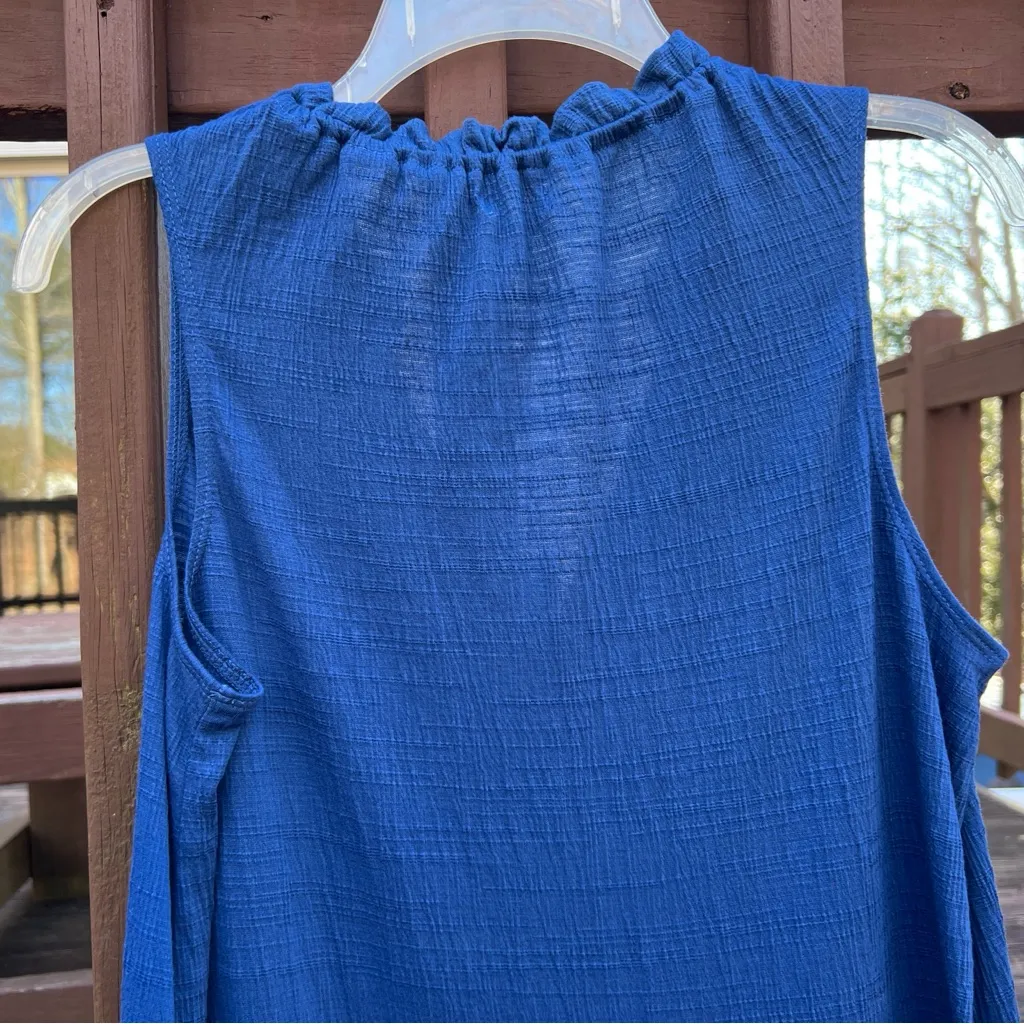 Max Studio Womens Sleeveless Tiered Cobalt Shift Dress W/Tassel Tie,MSRP:$98|SML - Image 10