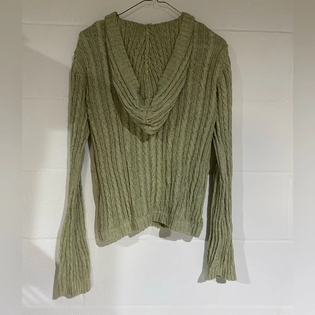 Aeropostale V-Neck Ribbed Sweater - Light Olive - Image 2