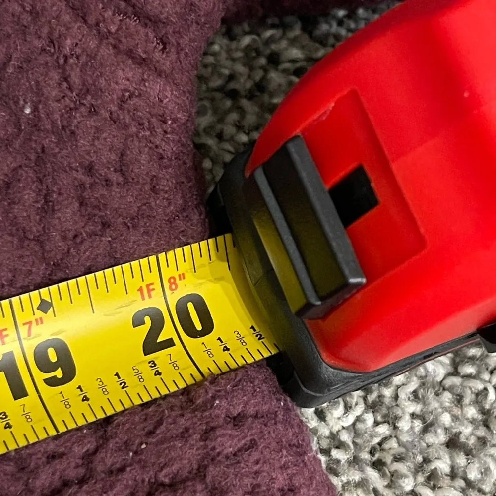 purple Quarter Zip Relaxed Sherpa Jacket S - Image 11