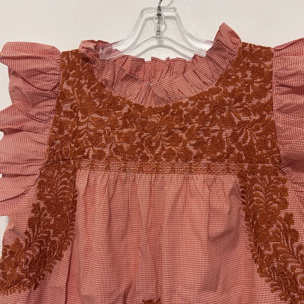 J. Marie The Schafer ruffle neck embroidered lined - Image 3