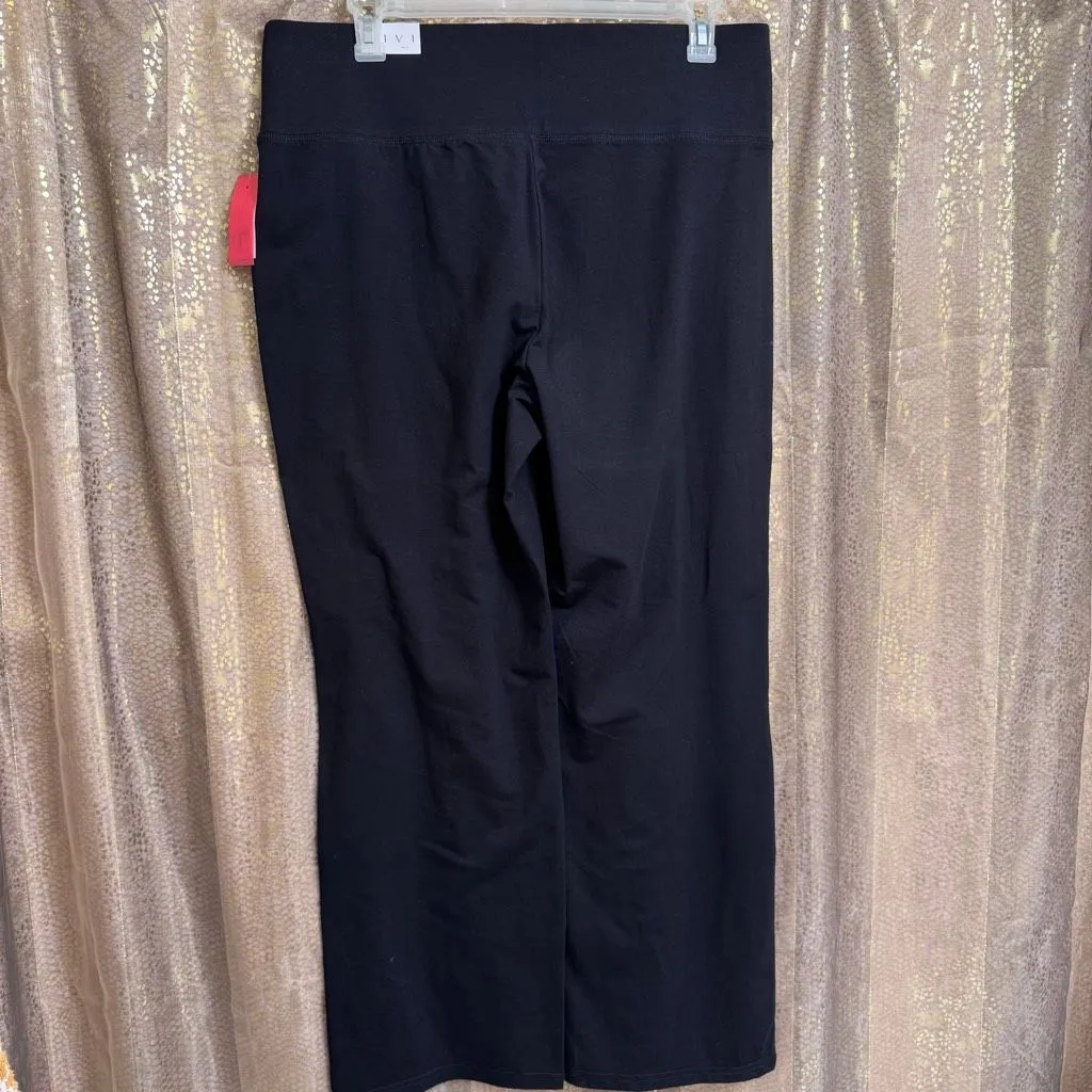 LIVI Lane Bryant Black Signature Stretch Cotton Wide Leg Yoga Pants 18/20 2X - Image 2