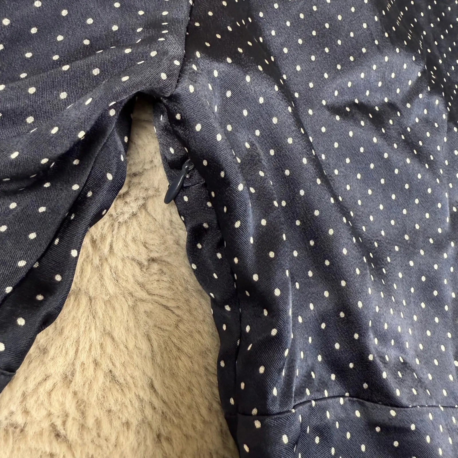 Zara TRF Polka Dot Mini Dress V-Neck Short Sleeve Party Dress L Y2K‎ Party - Image 8