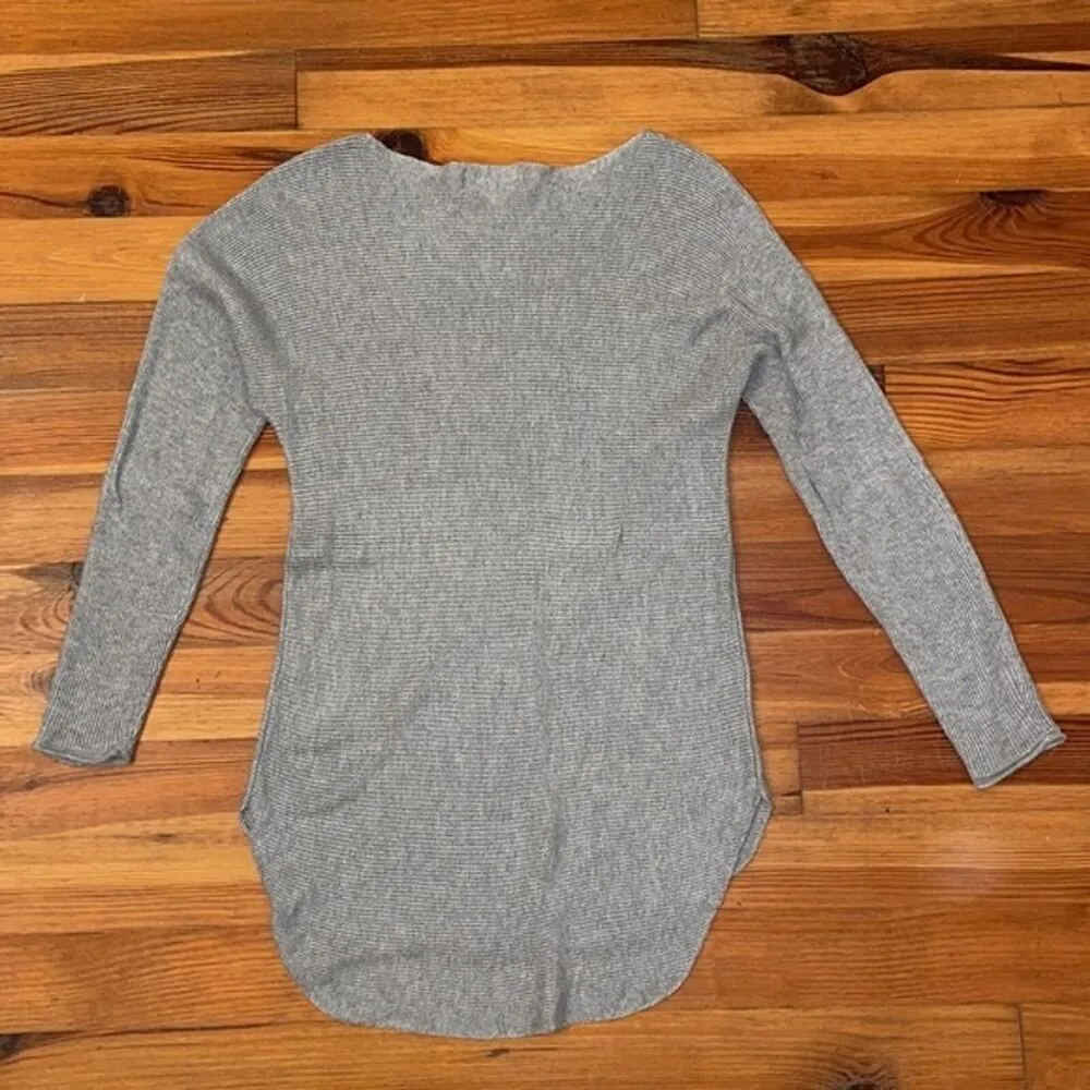 Joan Vass Soft Gray Knit Cashmere Blend Pullover Sweater Womens Size Small - Image 9
