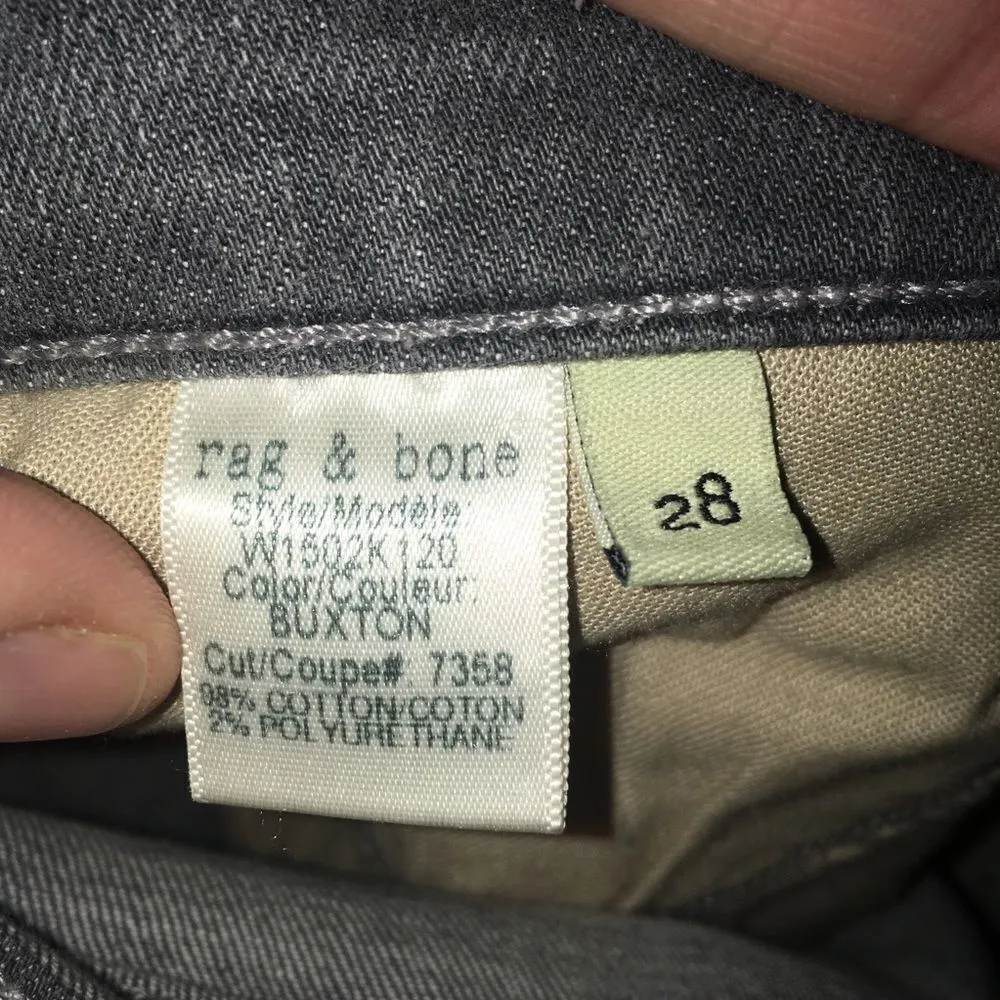 Rag and Bone 28 light gray cropped skinny jeans - Image 4