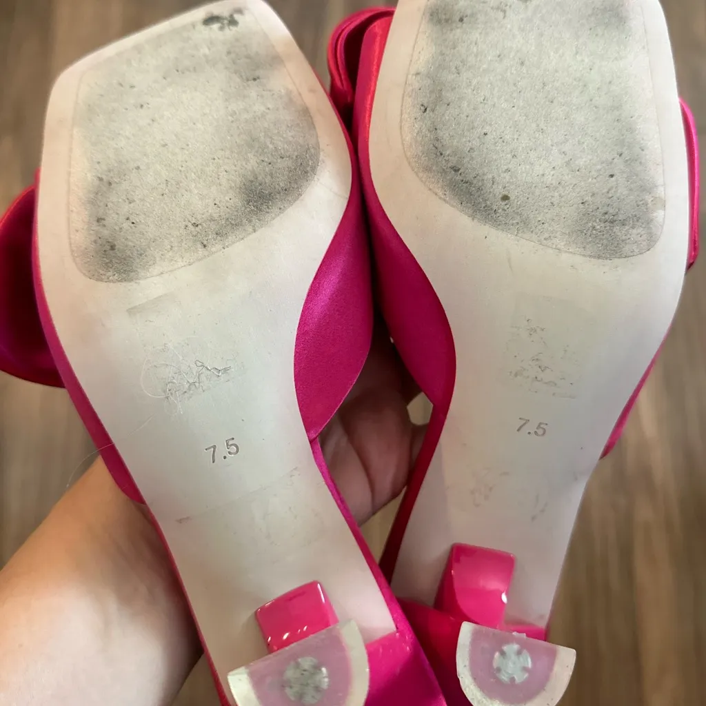 Jeffrey Campbell Fuchsia Satin Heels - Image 4