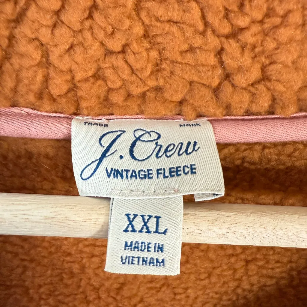 J. Crew Snap Collar Sherpa Sweatshirt Polartec Fleece Pullover Women's 2X Adobe - Image 8
