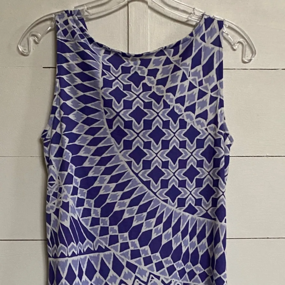 Title Nine Women's Mosaic Tile Purple White Sleeveless Casual Athletic Dress‎ S - Image 8