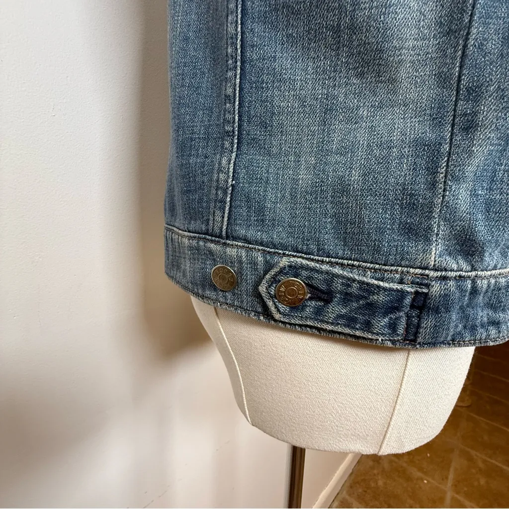 J. Crew Indigo Denim Jean Vest 100% Cotton Vintage Look Women’s Size Medium - Image 8