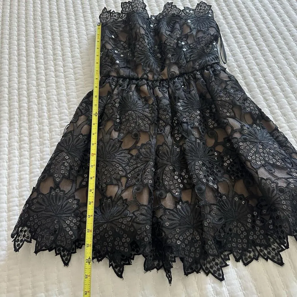 Vintage William Pearson Black Sequin Goth Dress Party Altered Item Fits Small - Image 9