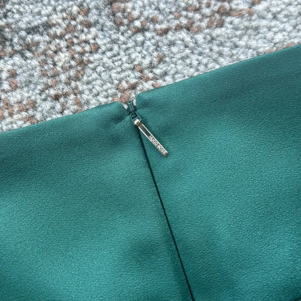 BOSS Hugo Boss Virgin Wool Slim Fit Pencil Skirt Green 6 - Image 5