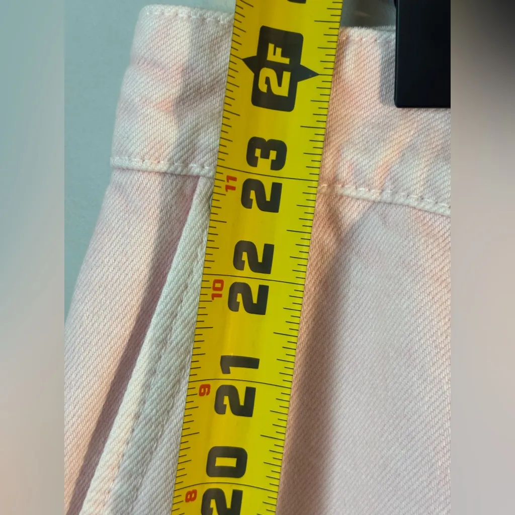 NWT Burberry High-Waist Denim jean shorts Cotton Jorts. Baby Pink, Bermuda US 14 - Image 10