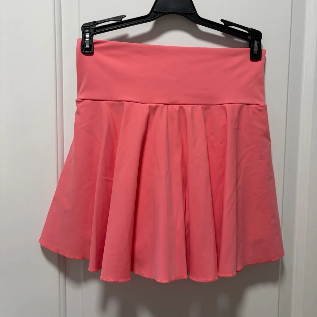 Halara Cloudful Air Crossover Waist Skort NWT size Small in Coral Pink Tennis - Image 7