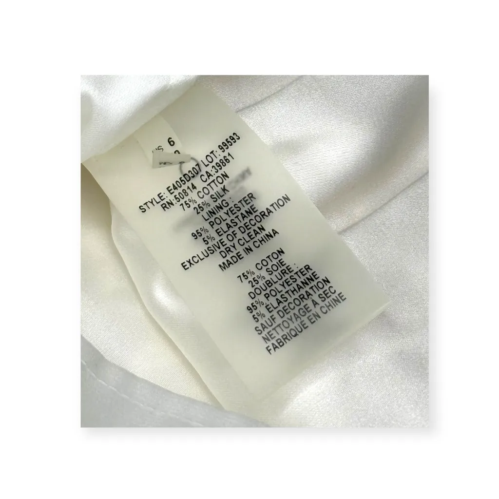 new Elie Tahari 𖤗 Nicolette Eyelet Lace Fringe A Line Knee Skirt 𖤗 Off White 𖤗 6 - Image 14