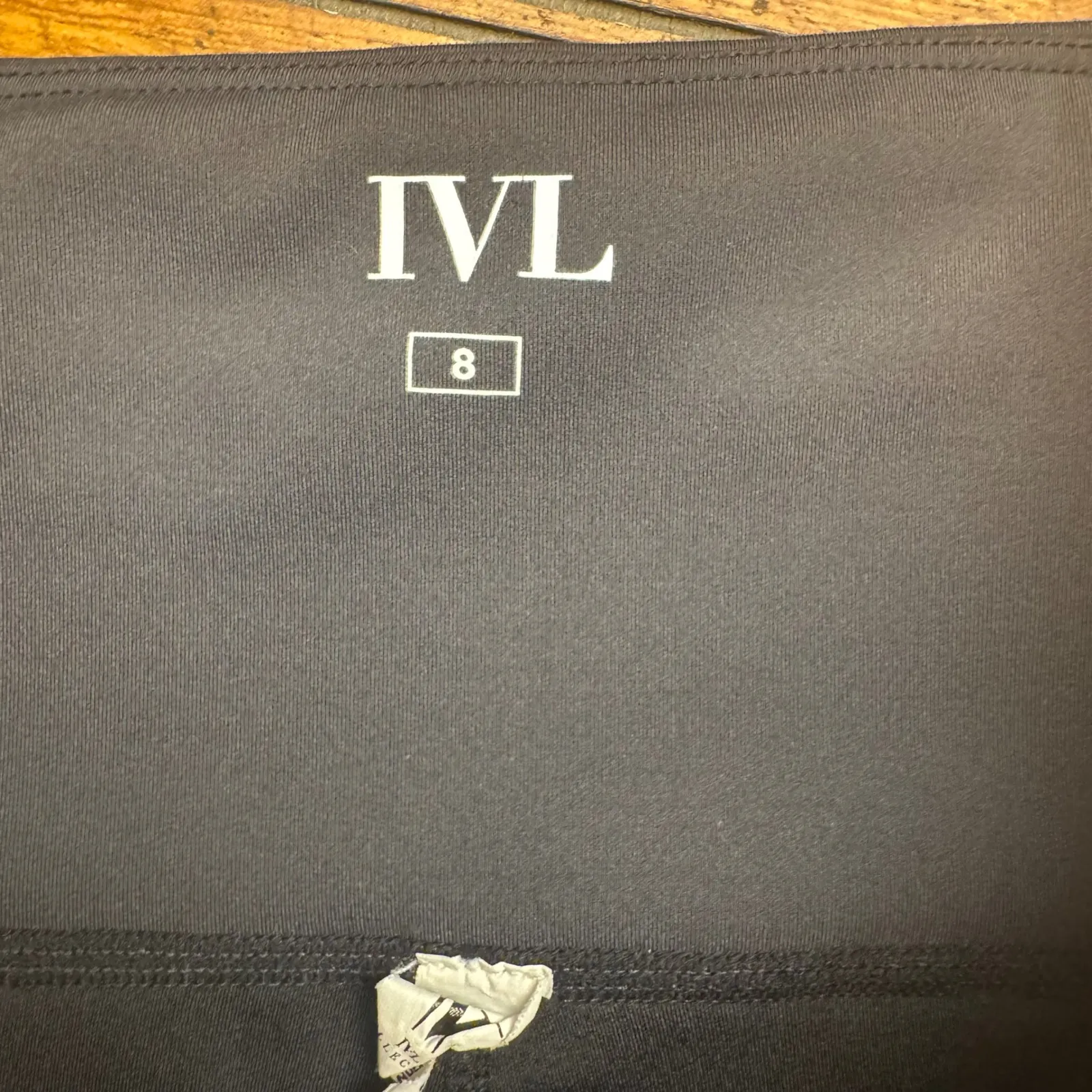 IVL Collective Women's Black Athletic Leggings Size 8 Rainbow Stripe Side Detail - Image 3