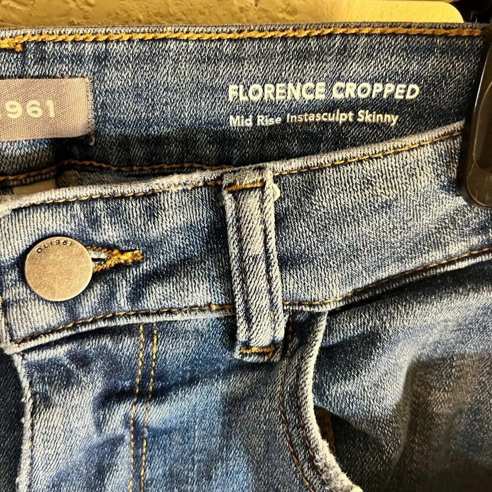 DL 1961 denim Florence cropped mid rise insta sculpt skinny sz 27 - Image 2