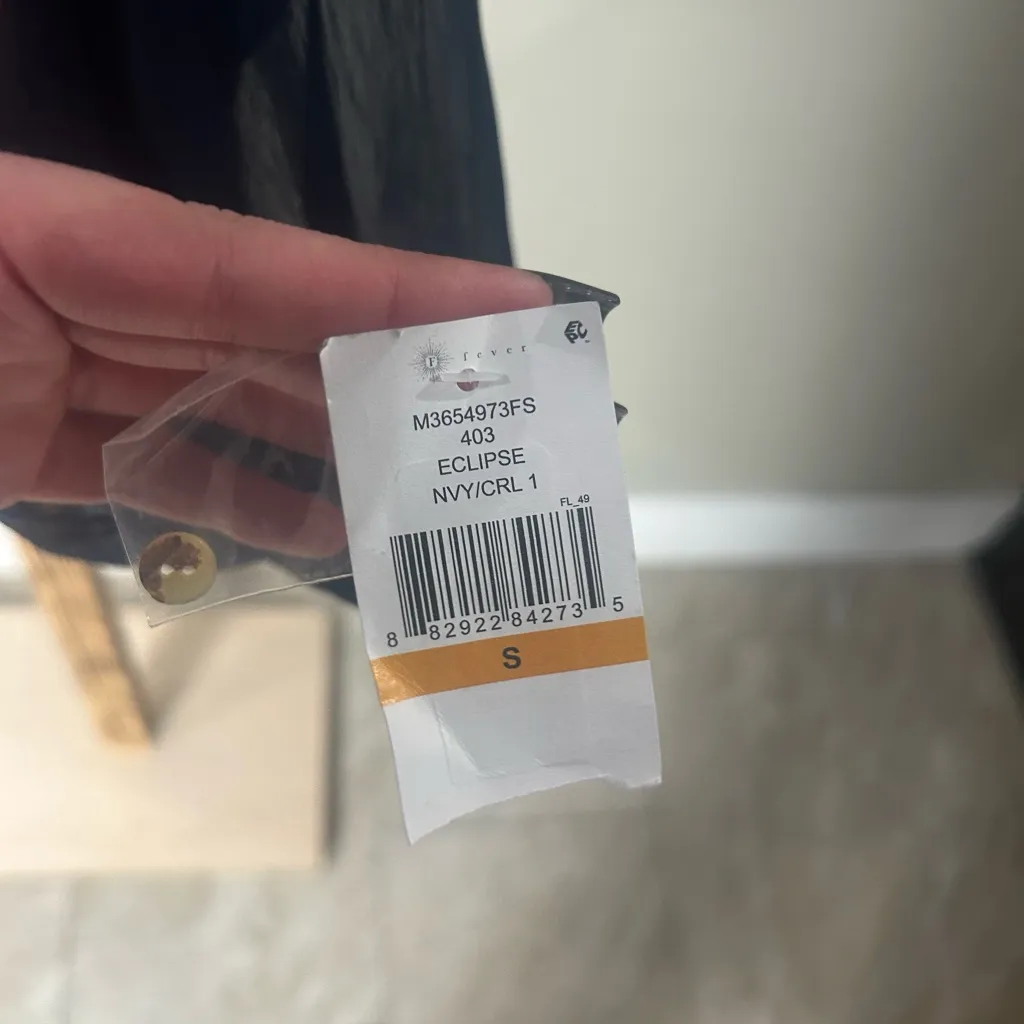 Fever Women’s Blue Long Sleeve Ruffle Blouse – Size Small NWT - Image 7