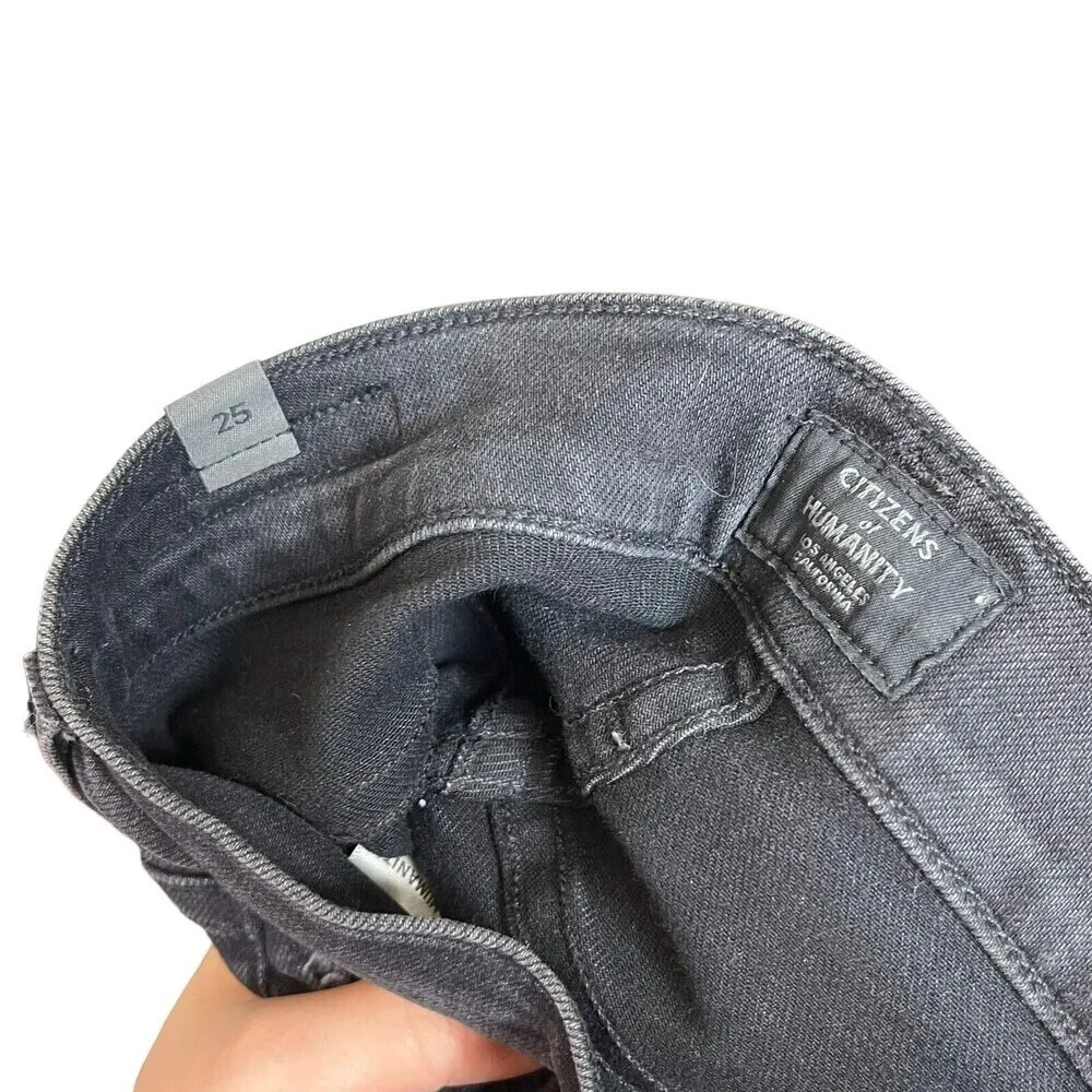 Citizens of Humanity Rocket Mid Rise Skinny Jeans Lithe Black Size 25 - Image 10