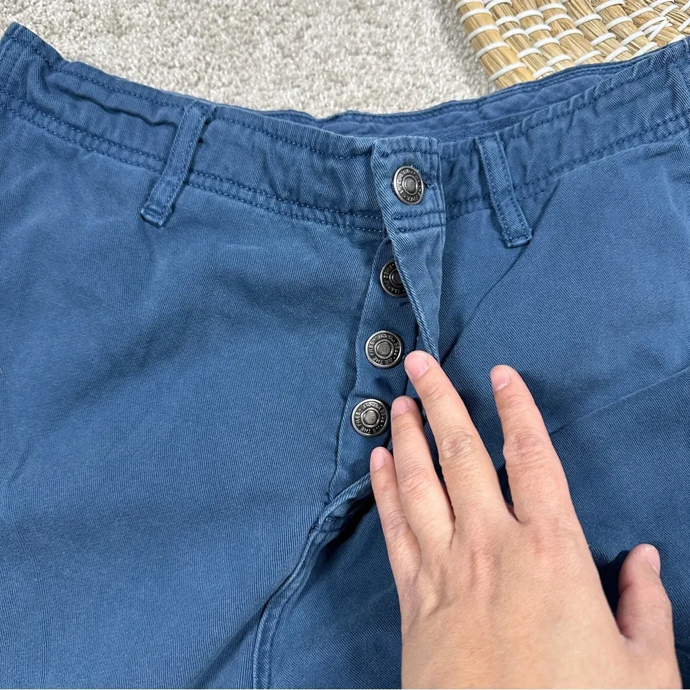 Free People Relaxed Boyfriend Chino Ankle Pants Mid Rise Contemporary in Navy 29 - Image 8