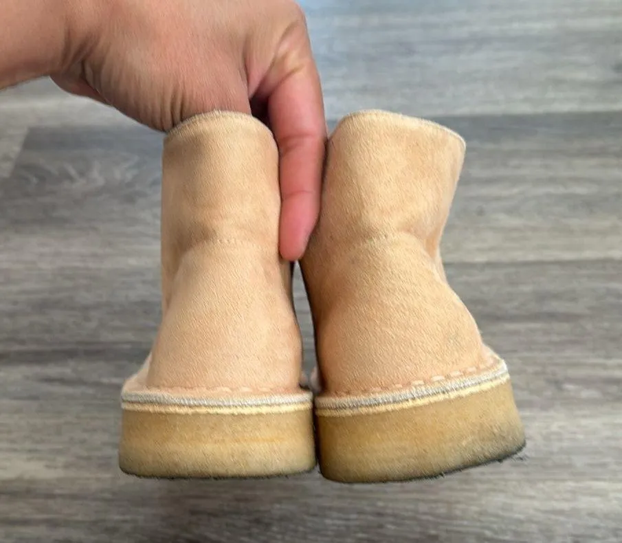 Clarks Tan Ankle Boots 7 Lace Up leather booties - Image 6