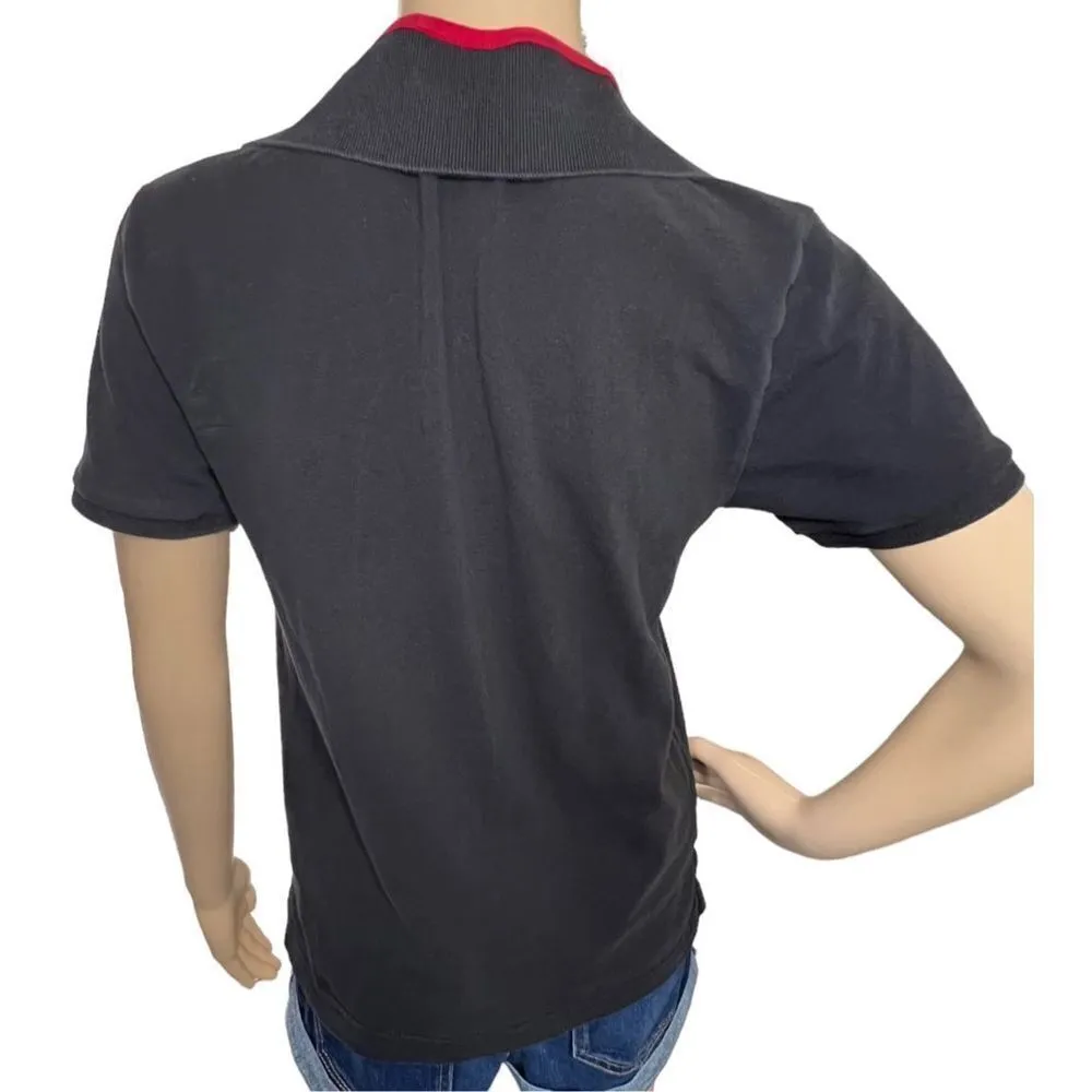 Izod Black Short Sleeve Polo Shirt With Red Logo - Image 3