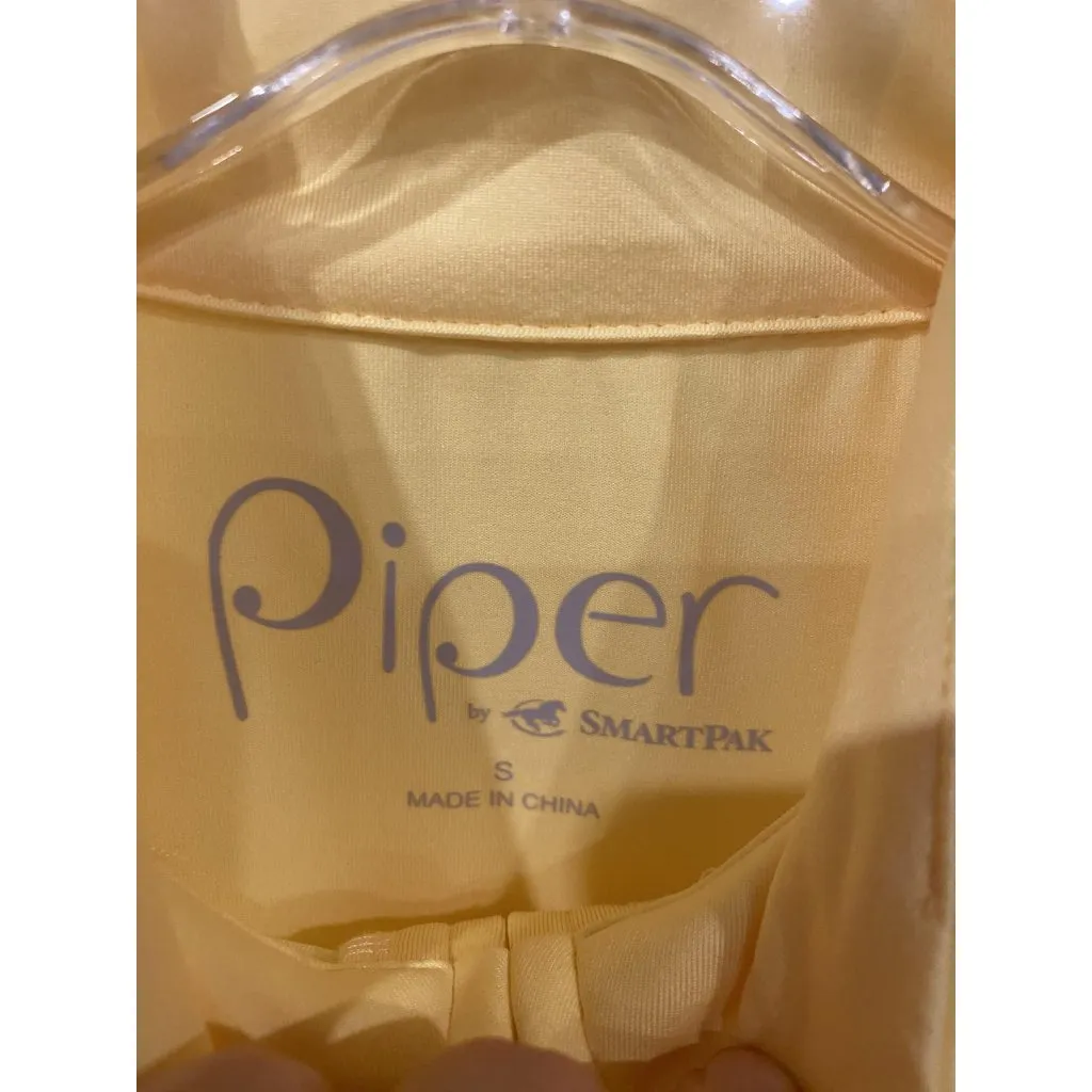 Piper by SmartPak Shirt Womens Small Sunshine Yellow 1/4 Zip Long Sleeve Sun - Image 2