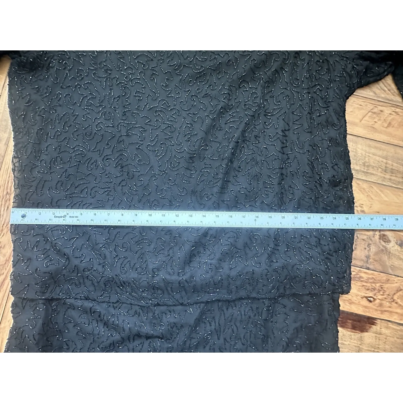 #22 Women's Black and Gold Beaded Dress by Laurence Kazar, Sz: 2X - Image 4