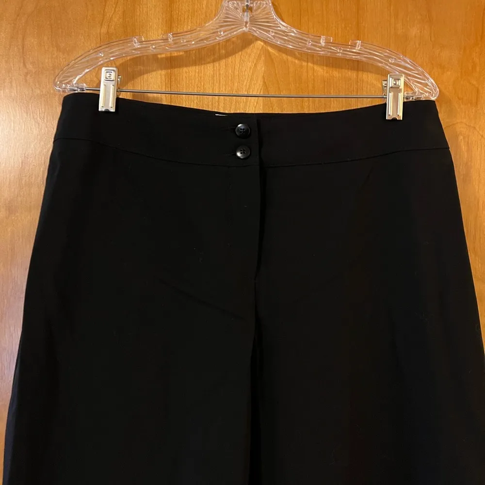 Armani Collezioni Womens Black Virgin Wool Trouser Pants NWT Size 8 MSRP $575 - Image 2