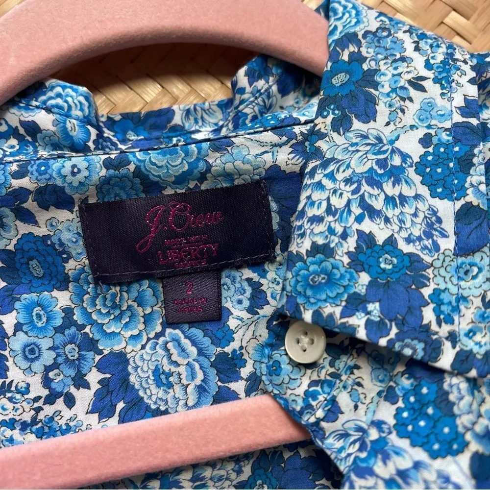 J. Crew Slim Perfect Shirt in‎ Liberty Elysian Day Floral women’s Size 2 - Image 5
