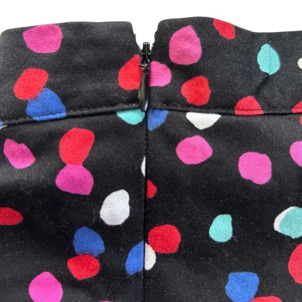 Long Tall Sally size 18 polkadot cotton blend high waisted pleated midi skirt Red - Image 11