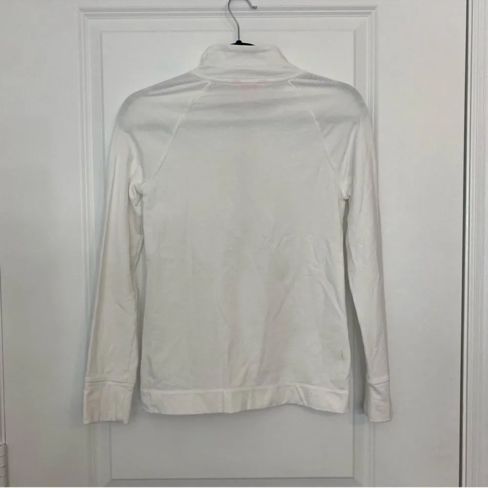 Lilly Pulitzer Skipper White Solid Popover XXS Palm Tree Half Zip Pullover - Image 4
