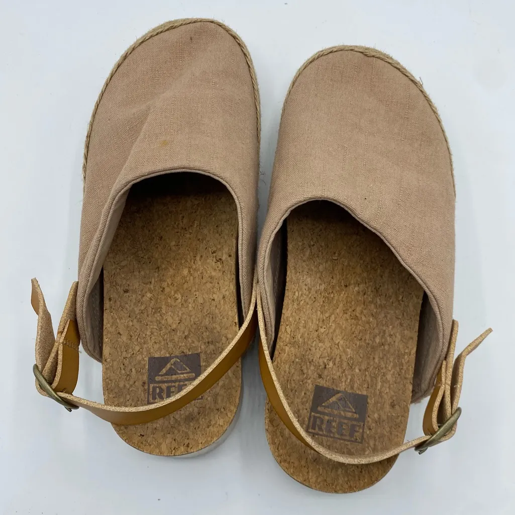 REEF Women's Cushion Sage Slingback Espadrille Platform Flat Beige Sandal Shoe 7 - Image 6