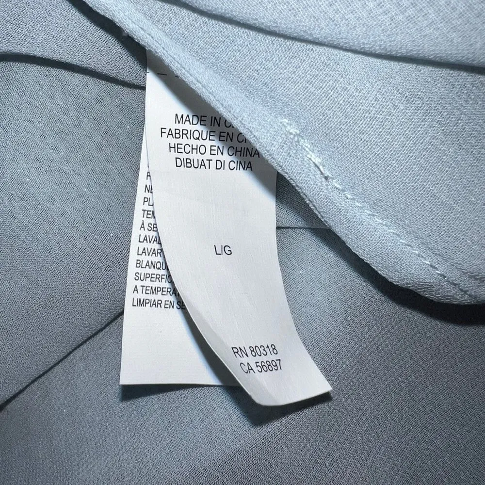 Lucky Brand Womens Light Blue Silver Knit Sweater Size L Pullover Sparkly - Image 6