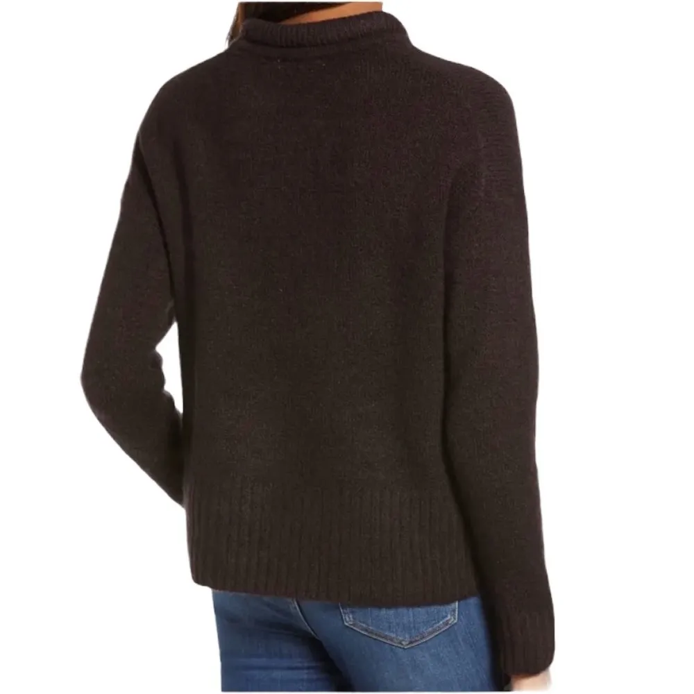 Madewell Fulton Pullover Rollneck Sweater in chocolate color size XXS - Image 15